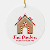 クリスマスキャンディ初めてのクリスマスオーナメント セラミックオーナメント (正面)