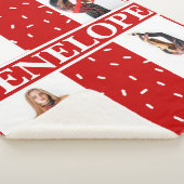 クリスマスキャンディ振りかける4フォトコラージュ シェルパブランケット (3/4)