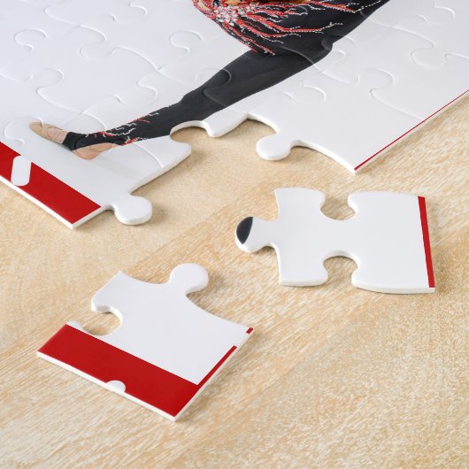 クリスマスキャンディ振りかける4フォトコラージュ ジグソーパズル (側面)