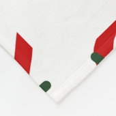 クリスマスキャンディ振りかける4フォトコラージュ フリースブランケット (角)