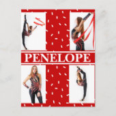 クリスマスキャンディ振りかける4フォトコラージュ ポストカード (正面)