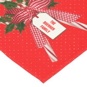 クリスマスキャンディ甘しょファミリーネームテーブルランナー ショートテーブルランナー (コーナー)