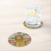 クリスマスキャンディ紙コースター ラウンドペーパーコースター (インサイチュ)