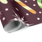 クリスマスキャンディ缶と雪片パターン ラッピングペーパー (ロールコーナー)