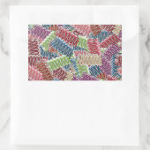 クリスマスキャンディ長方形シール 長方形シール (バッグ)