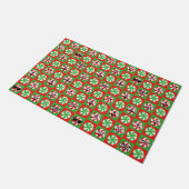 クリスマスキャンディ顔 ドアマット (アングル)
