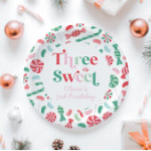 クリスマスキャンディ3は甘い3歳の誕生日 ペーパープレート