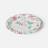 クリスマスキャンディ4は甘い4歳の誕生日 ペーパープレート (アングル)