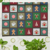 クリスマスキャンディ キッチンタオル (折り畳み)