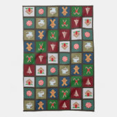 クリスマスキャンディ キッチンタオル (縦)