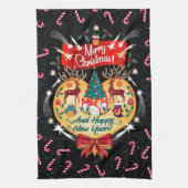クリスマスキャンディ キッチンタオル (縦)