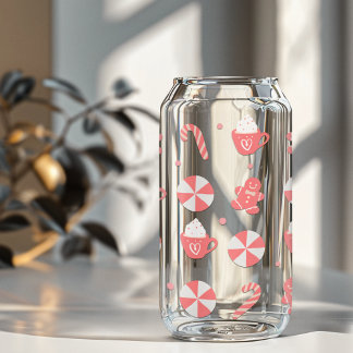 クリスマスキャンディ、コーヒーカップ、ジンジャーパン ガラス缶