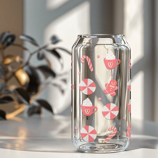 クリスマスキャンディ、コーヒーカップ、ジンジャーパン ガラス缶