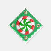 クリスマスキャンディ スタンダードカクテルナプキン (角)