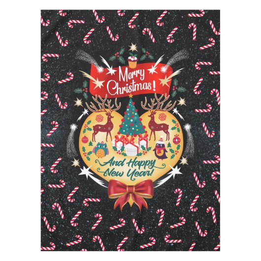 クリスマスキャンディ テーブルクロス (正面)