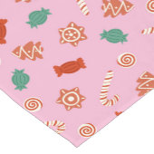 クリスマスキャンディ – ピンク ショートテーブルランナー (コーナー)