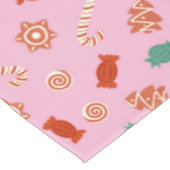 クリスマスキャンディ – ピンク テーブルクロス (アングル)