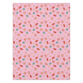 クリスマスキャンディ – ピンク テーブルクロス (正面)