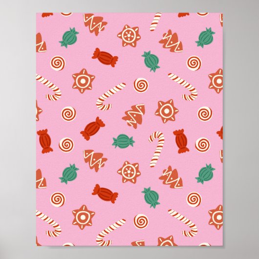 クリスマスキャンディ – ピンク ポスター (正面)