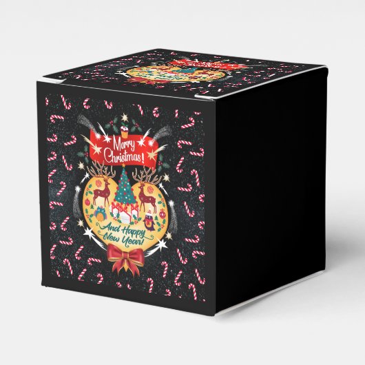クリスマスキャンディ フェイバーボックス (正面サイド)