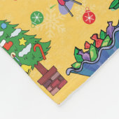 クリスマスキャンディ フリースブランケット (角)