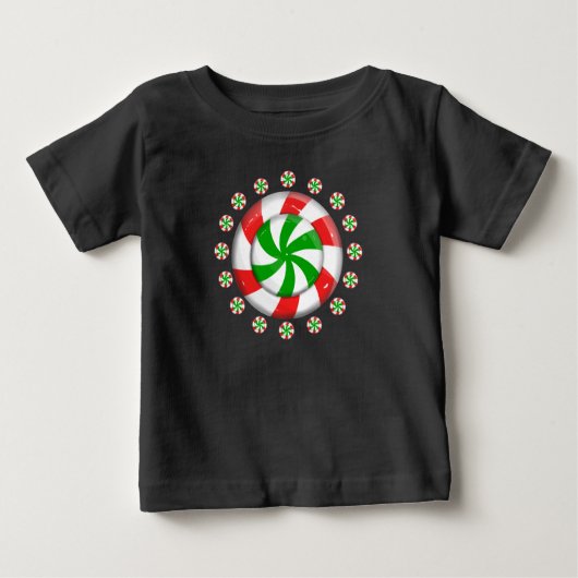 クリスマスキャンディ ベビーTシャツ (正面)