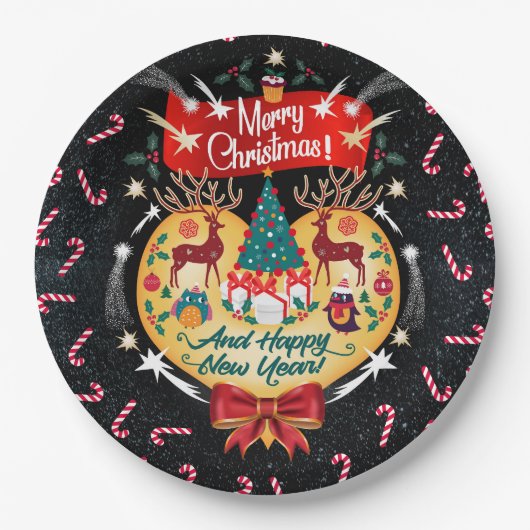 クリスマスキャンディ ペーパープレート (正面)