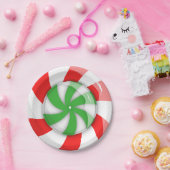 クリスマスキャンディ ペーパープレート (パーティー)