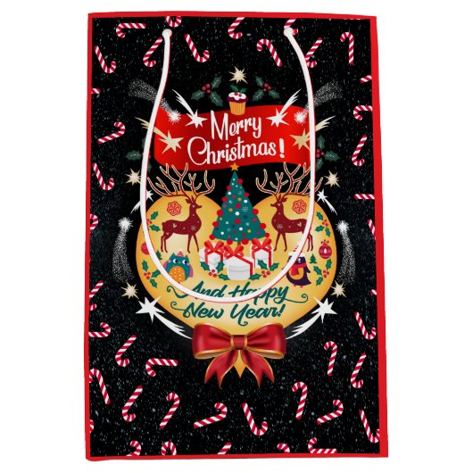 クリスマスキャンディ ミディアムペーパーバッグ (正面)