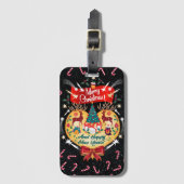 クリスマスキャンディ ラゲッジタグ (正面縦)