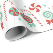 クリスマスキャンディ ラッピングペーパー (ロールコーナー)
