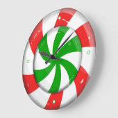 クリスマスキャンディ ラージ壁時計 (傾斜)