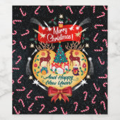 クリスマスキャンディ ワインラベル (シングルラベル)