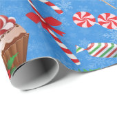 クリスマスキャンディ、棒つきキャンデー、ケーキ ラッピングペーパー (ロールコーナー)