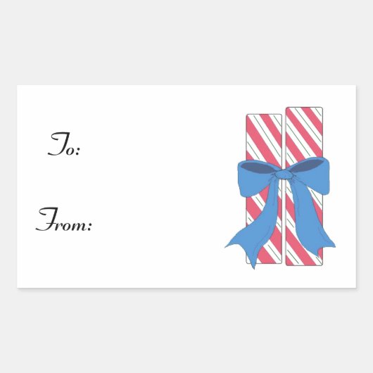 クリスマスキャンディ 長方形シール (正面)