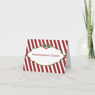 クリスマスキャンデーのビュッフェキャンデーの名刺 シーズンカード