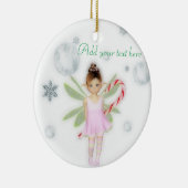 クリスマスキャンデーの妖精のカスタマイズ可能なオーナメント セラミックオーナメント (右)