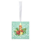 クリスマスキャンドルとキラキラ キューブオーナメント (右)