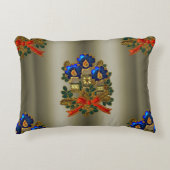 クリスマスキャンドルとリース アクセントクッション (正面)