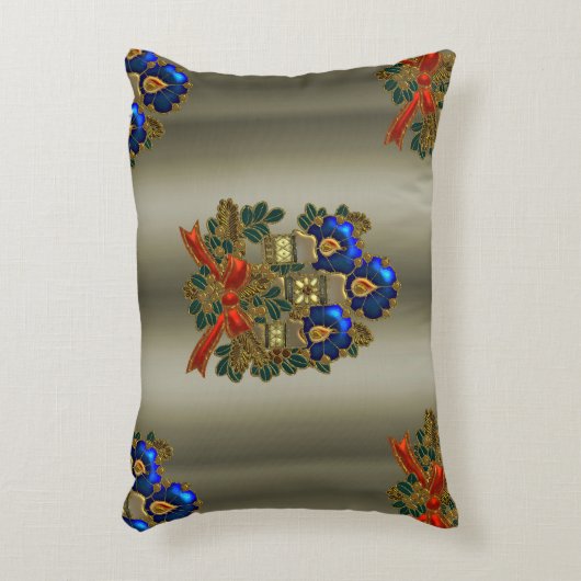 クリスマスキャンドルとリース アクセントクッション (正面(垂直))