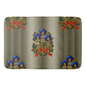 クリスマスキャンドルとリース バスマット (正面)