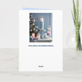 クリスマスキャンドルのグリーティングカード シーズンカード (裏面)