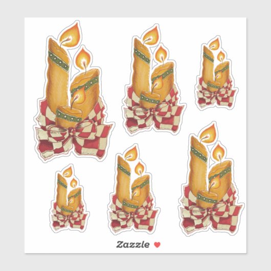 クリスマスキャンドルのビニールカットシール シール (シート)