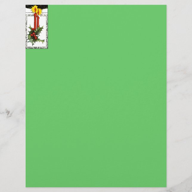 クリスマスキャンドルの手紙の頭 (正面)