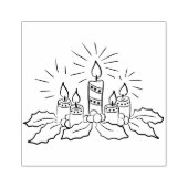 クリスマスキャンドルアートスタンプ ラバースタンプ (インプリント)