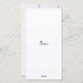 クリスマスキャンドルエンジェルホリデーフォトカード シーズンカード (裏面)