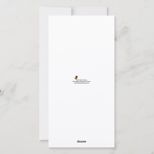 クリスマスキャンドルエンジェルホリデーフォトカード シーズンカード (裏面)