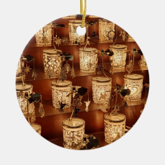 クリスマスキャンドルクリスマスツリーオーナメント セラミックオーナメント (正面)