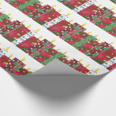 クリスマスキャンドルコラージュ ラッピングペーパー (角)