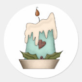 クリスマスキャンドルシール ラウンドシール (正面)